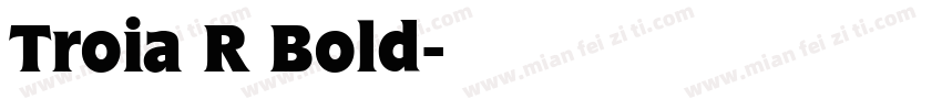 Troia R Bold字体转换
